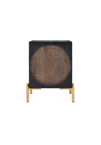 GINER & COLOMER - Nachttische aus Mangoholz, 43 cm, rustikaler Ethno-Stil - 60 x 43 x 40 - Braun