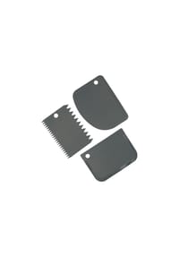 MICHELINO - 3-teiliges Teigschaber-Set – Perfekt zum Glätten, Schneiden - Grau 3-tlg.