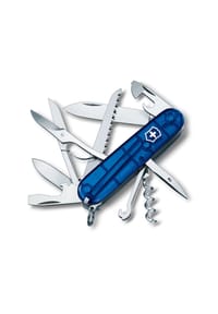 VICTORINOX Offiziersmesser - HUNTSMANN - Blau transparent