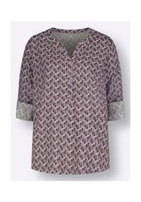 Witt - Druckbluse - mauve-dunkeltaupe-bedruckt
