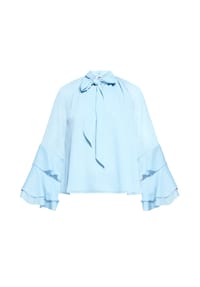 Vera Mont - Chiffonbluse mit Volant - Soft Sky