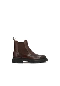 kazar - Braune stiefel & chelsea-boots aus leder mit durchbrochenen brogues - Braun