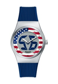 FOSSIL USA - Herrenuhr World Flags Big Tic USA, "LE1235" - GRAU