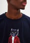 cat e lolette Blaues T-Shirt mit Katzenmotiv Bild 10