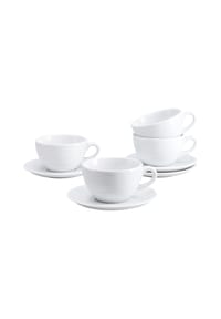 CreaTable - Bistrot  Weiss, Cappuccino Set 8-tlg - Weiss
