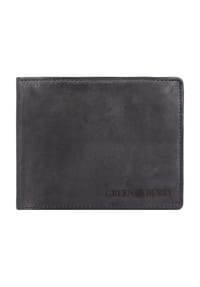 GREEN BURRY Vintage Washed - Vintage Washed Geldbörse Leder 13 cm - anthrazite