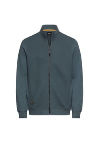 camel active - Sweatjacke mit leichtem Stehkragen - Grau