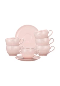 Seltmann Weiden Kaffeetassen mit Untertassen Amina 250 ml 6er Set - AMINA - grau