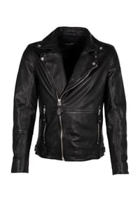 Mauritius LEATHERWEAR - Lederjacke, Reverskragen, für Herren - 9000 BLACK
