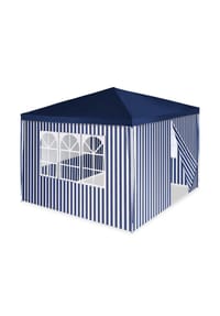 VCM. - Pavillon | Maße ca. 3x3 m | wasserabweisende 110g / m² PE Plane | Partyzelt | Gartenzelt mit 4 Seitenteile | Blau - 