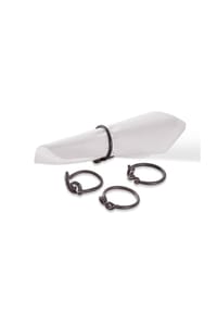 LOBERON - Serviettenring 4er Set Astor schwarz - 