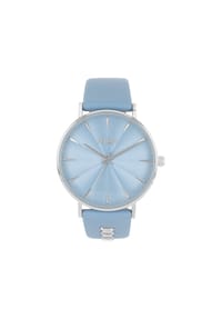 JOOP! - Quarzuhr für Damen, Edelstahl | Leder - Hellblau