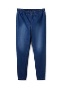 sheego - Jeans-Leggings - blue denim + dark blue denim