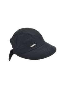 SEEBERGER - Baumwollstoff Schirmmütze mit Schleife 468796-0 - cassis