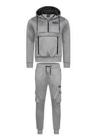 BENLEE™ - Herren Trainingsanzug mit Kapuze schmale Passform MOORPARK - Marl Grey/Black