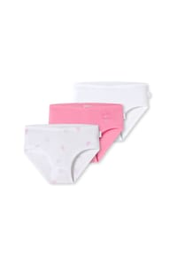 SCHIESSER - Hüftslips, 3er-Pack, Feinripp, für Kinder - 918 PINK/WEISS