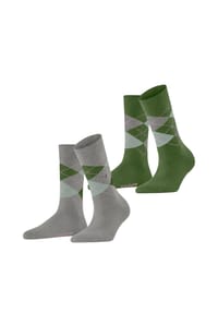 Burlington - Socken Everyday, Rippbündchen, 2er-Pack, für Damen - 3967 MELANGE GREY
