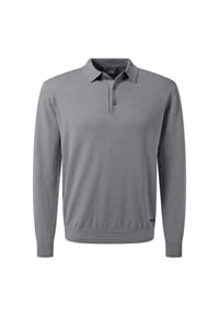 pierre cardin - Pullover mit Knopfverschluss - Sharkgray