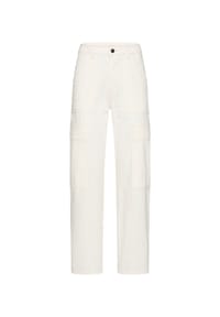 camel active - Loose Fit Denim mit Cargotaschen - Milchweiß