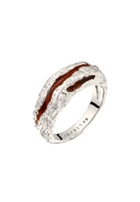 elli. - Ring Ring Enamel Gelb Organic 925 Sterling Silber - Gold