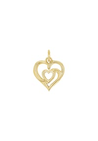 amor Herz - Motivanhänger für Damen, 925 Sterling Silber | Herz - Gold