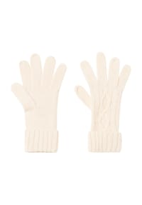 CAPELLI® NEW YORK - Strickhandschuhe "Cable Knit", Zopfstrickmuster, Wollanteil, für Damen - IVORY