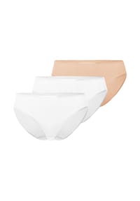 HANRO - Midi Slip 3er Pack Cotton Seamless - Schwarz