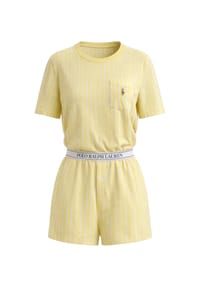 POLO RALPH LAUREN - Shorty Knit Oxford, Brusttasche, für Damen - 613 LEMON VERBINA