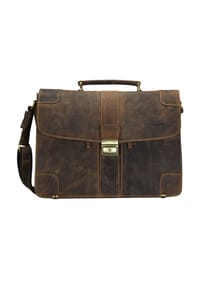 GREEN BURRY Vintage - Vintage Aktentasche Leder 38.5 cm - brown