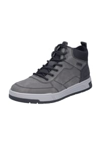 rieker - Lederimitat Sneaker - Grau/Schwarz