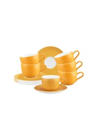 Seltmann Weiden Kaffeetassen mit Untertassen Liberty Pure Colors 260 ml 6er Set - LIBERTY PURE COLORS - beige