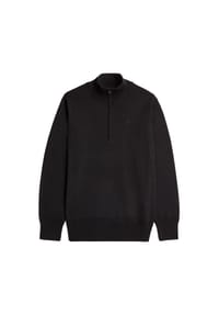 G-STAR RAW - Herren Strickpullover mit Henley-Kragen - Premium Core Half Zip Knit, einfarbig - Dunkelblau