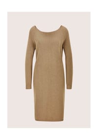 MADELEINE - Elegantes Kleid mit abnehmbarem Kragen - cappuccino / melange