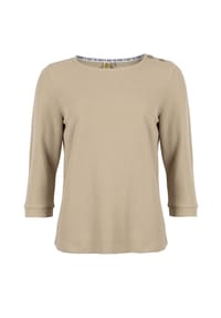 ROADSIGN® australia - Damen Langarmshirt Soft Structure Longsleeve mit Struktur-Design & feinem Detailspiel - beige