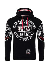 RUSTY NEAL - Kapuzenpullover mit coolen Markenprints - Grau