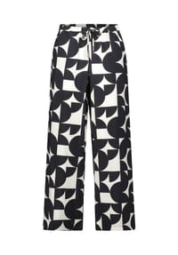 BETTY & CO - Schlupfhose mit Print - Schwarz/Weiß
