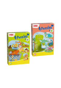 HABA - Steckpuzzle Puzzle-Set mit Holzfiguren - 
