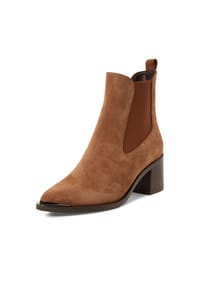 Tamaris - Chelsea Boots, Blockabsatz, für Damen - 300  BROWN