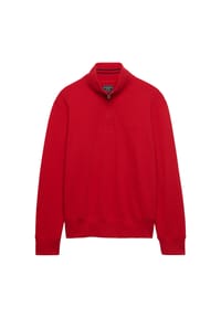 Superdry. - Sweatshirt ESSENTIAL SERIF LOGO HALF ZIP - rot