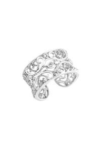 zeeme SILVER - Ring 925/- Sterling Silber 3 Zirkonia - weiß