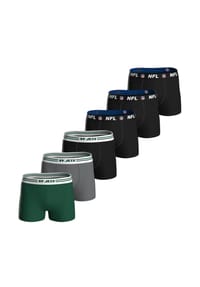 NFL - Herren Boxershorts, 6er Pack - NFL Teams, Boxers, Football, Logo, Baumwollmischung - Buffalo Bills/Schwarz