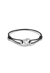 Thomas Sabo - Textilarmband Together schwarz mit Zirkonia - silberfarben, schwarz
