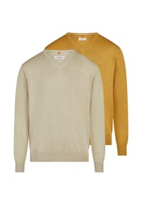 redmond - Pullover 2er Pack Basic - Schwarz