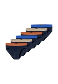 SCHIESSER - Rio Slip / Unterhose 6er Pack 95/5 Cotton - Blau / türkis