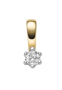 Adelia's - Adelia's Damen Anhänger 585 Gold ( 14K ) mit 1 Brillant ( 0,1 ct ) – Goldanhänger - silber
