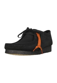 CLARKS® - Mokassin Wallabee mit klassischer Kreppsohle - 1219 Black Sde