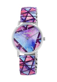 RAPTOR Raptor - Damen Quarz Armbanduhr Colorful Edition mit Edelstahlzugarmband - Mineralglas - Colorful Edition 1