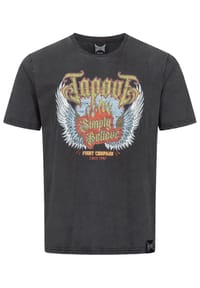 TAPOUT® - Herren T-Shirt lockere Passform DELLANO - Washed Grey