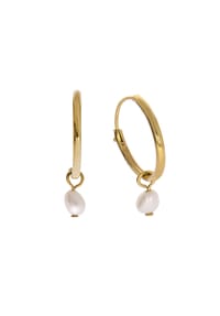 zeeme PEARLS - Ohrringe 925/- Sterling Silber 2 Perle - gelb