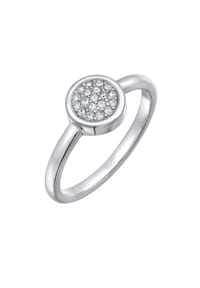 elli. - Ring Kristalle Elegant Solitäre Farbe Silber Für Dame - Gold